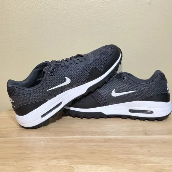 Nike Air Max 1 G Golf Spikeless Golf Shoes Black White CI7576-001 Men's Size 8.5